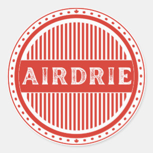 Airdrie City Pride Embleem – Canadese Identiteit Ronde Sticker