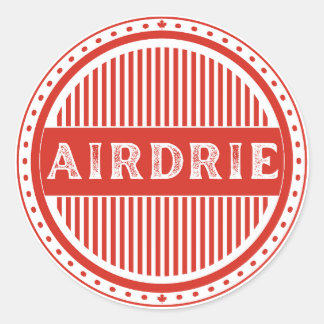Airdrie City Pride Embleem – Canadese Identiteit Ronde Sticker