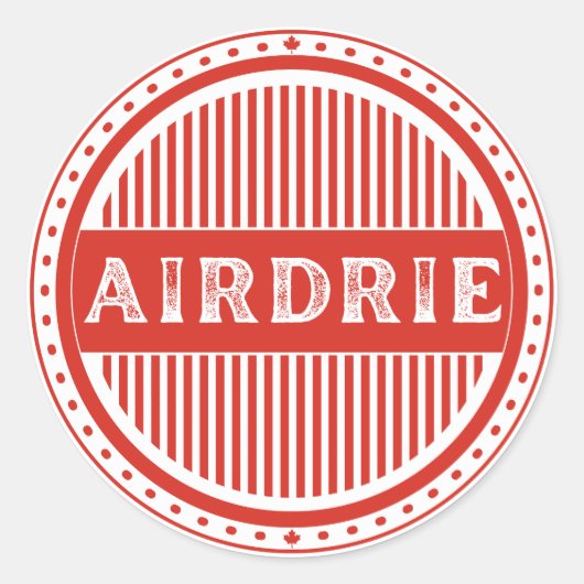 Airdrie City Pride Embleem – Canadese Identiteit Ronde Sticker (Voorkant)