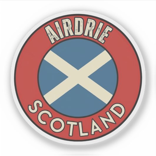 Airdrie, Schotland Sticker (Voorkant)