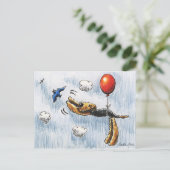 Aire-Balloon Airedale Terrier Briefkaart (Staand voorkant)