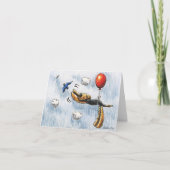 Aire-Balloon Airedale Terrier Kaart (Voorkant)