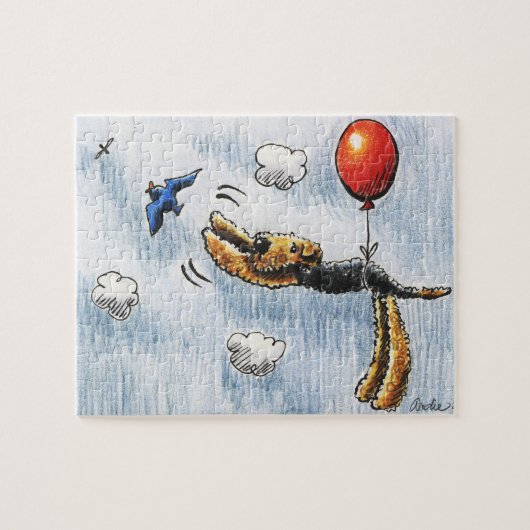 Aire-Balloon Airedale Terrier Legpuzzel (Horizontaal)