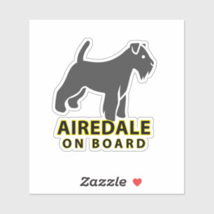 Airedale aan boord sticker