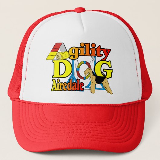 Airedale_Agility Geschenken Trucker Pet (Voorkant)