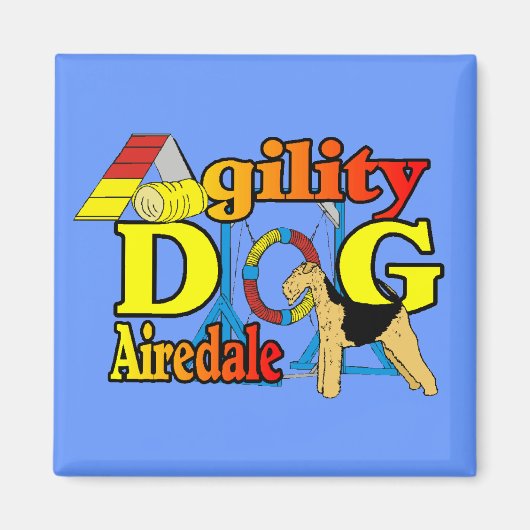 Airedale_Agility Gifts Magneet (Voorkant)