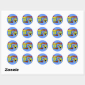 Airedale_Agility Gifts Ronde Sticker (Vel)