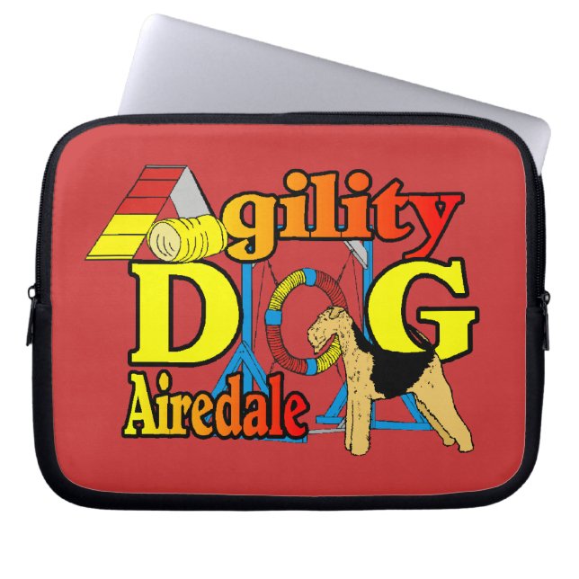 Airedale_Agility Laptop Sleeve (Voorkant)