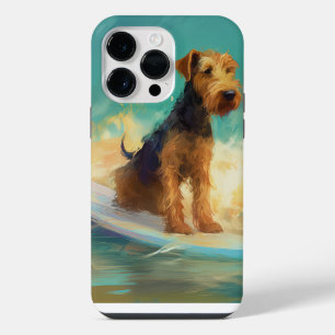Airedale Beach Surfs Schilderij iPhone 14 Pro Max Hoesje