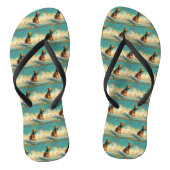 Airedale Beach Surfschildering Teenslippers (Voetbed)