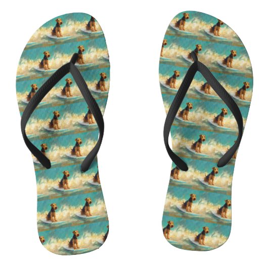 Airedale Beach Surfschildering Teenslippers (Voetbed)