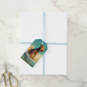 Airedale Beach Surfschilderkunst Cadeaulabel (Met Touw)
