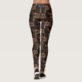 Airedale bij de Haard Kerstmis Leggings (Achterkant)