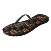 Airedale bij de Haard Kerstmis Teenslippers (Schuin)