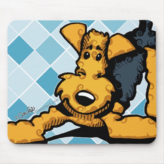 Airedale bij Play Muismat (Voorkant)