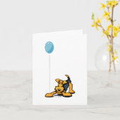 Airedale bij Spel Kaart (Gele Bloem)