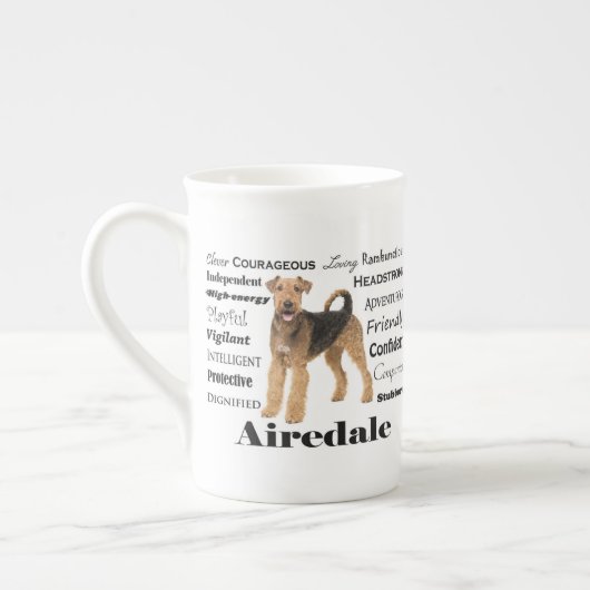 Airedale Bone China Mok (Links)