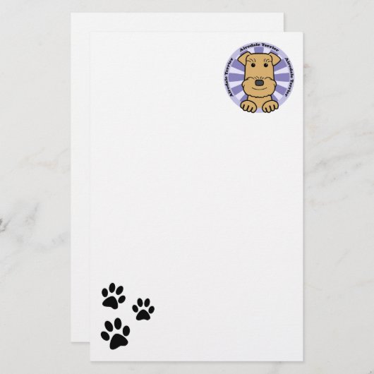 Airedale Briefpapier (Voorkant / Achterkant)