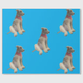 Airedale-cadeaupapier Blauw Cadeaupapier (Vlak)