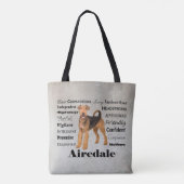 Airedale Canvas tas (Achterkant)