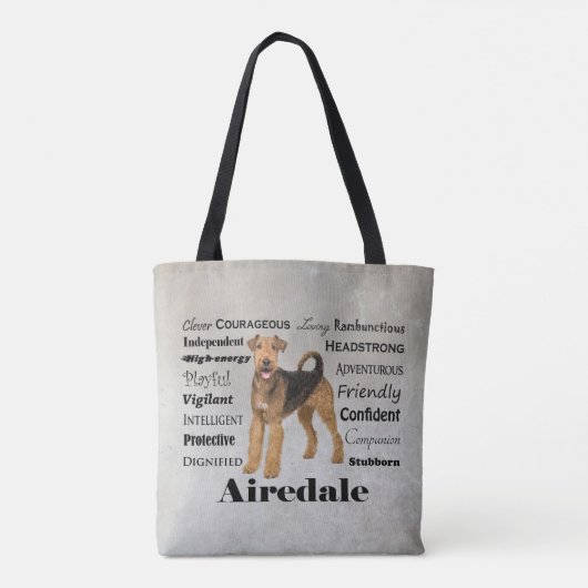 Airedale Canvas tas (Achterkant)