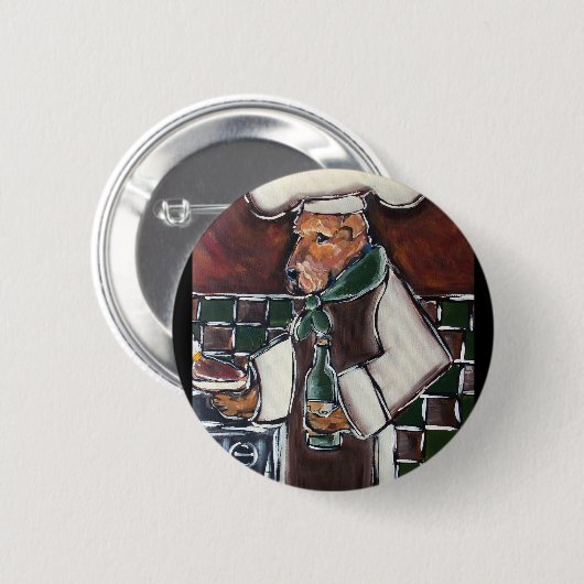 Airedale Chef Ronde Button 5,7 Cm (Voorkant /achterkant)