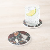 Airedale Chef Zandsteen Onderzetter (Zijkant)