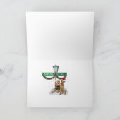 Airedale Christmas Star Wenskaart Feestdagen Kaart (Binnen)