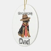 Airedale Dad Ceramic Ornament (Links)