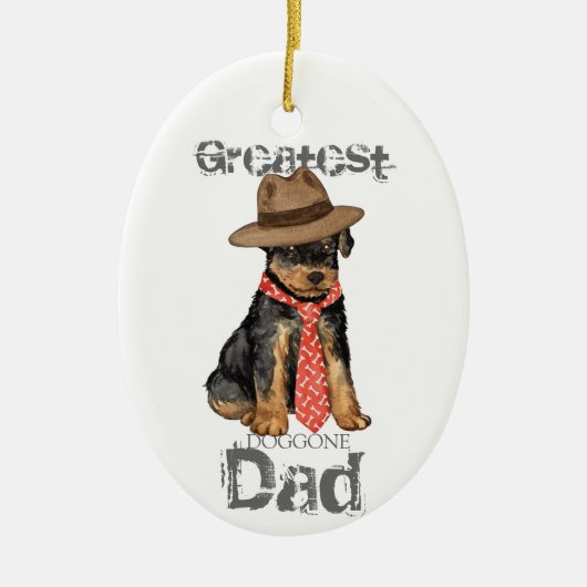 Airedale Dad Ceramic Ornament (Voorkant)
