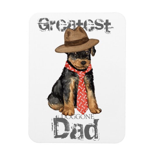 Airedale Dad Magneet (Verticaal)