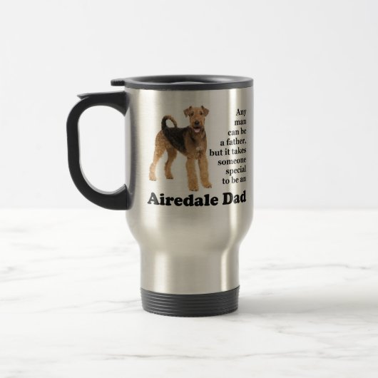 Airedale Dad Travel Mug Reisbeker (Links)