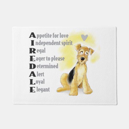 Airedale deurmat (Voorkant)