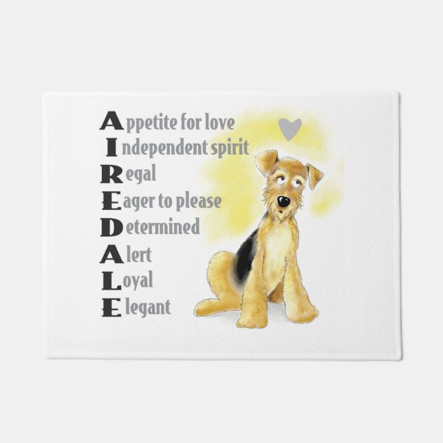 Airedale deurmat (Voorkant)