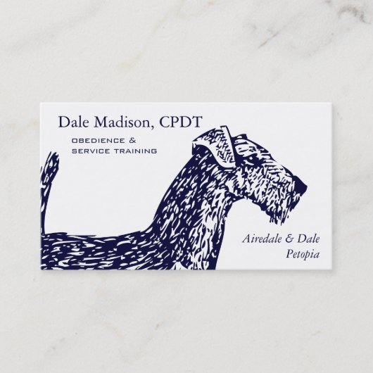Airedale Dog Business Visitekaartje (Voorkant)