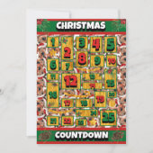 Airedale Dog Counting Kerstmis Advent Calendar Feestdagenkaart (Voorkant)