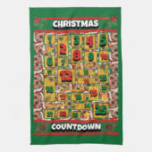 Airedale Dog Counting Kerstmis Advent Calendar Theedoek (Verticaal)