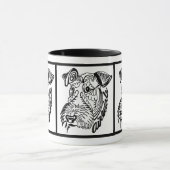 Airedale Dog Doodle Mok (Midden)