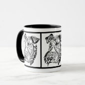 Airedale Dog Doodle Mok (Voorkant links)