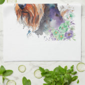 Airedale Dog Mom Floral Theedoek (Gevouwen)