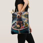 Airedale Dog op een peddel: een Schilderachtig avo Tote Bag (Dichtbij)