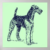 Airedale Dog Poster (Voorkant)