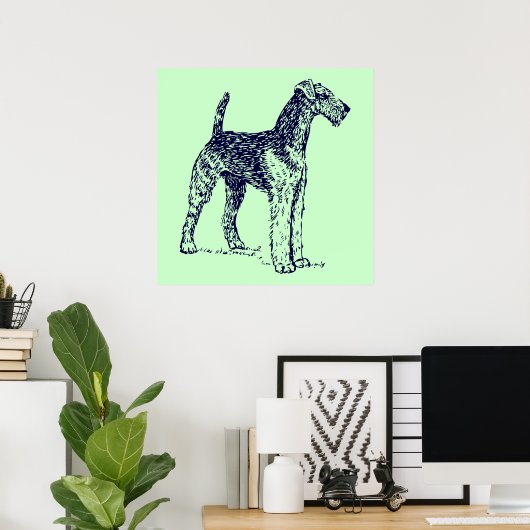 Airedale Dog Poster (Thuiskantoor)