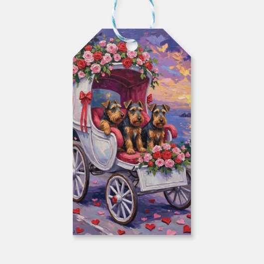 Airedale Dog Valentine's Day  Cadeaulabel (Achterkant)