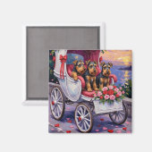 Airedale Dog Valentine's Day Magneet (Voorkant / Achterkant)