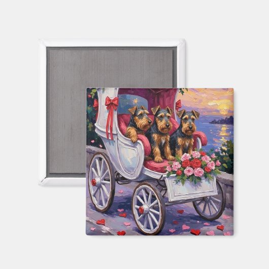 Airedale Dog Valentine's Day  Magneet (Voorkant / Achterkant)