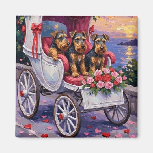 Airedale Dog Valentine's Day  Magneet (Voorkant)