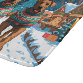 Airedale Dogs Christmas Snow Holiday Snijplank (Hoek)