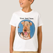 Airedale doodsangst t-shirt (Voorkant)