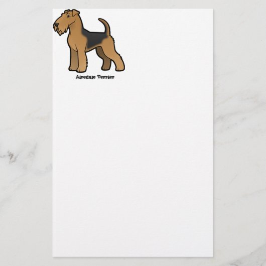 airedale doodsbanker briefpapier (Voorkant)
